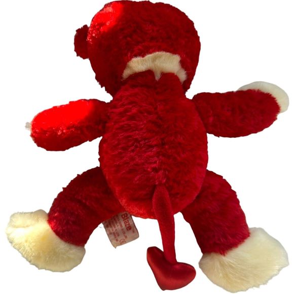 Valentine Devil Bear Russ Berrie Blaze Plush Stuffed Animal White & Red - Picture 5 of 10
